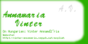 annamaria vinter business card